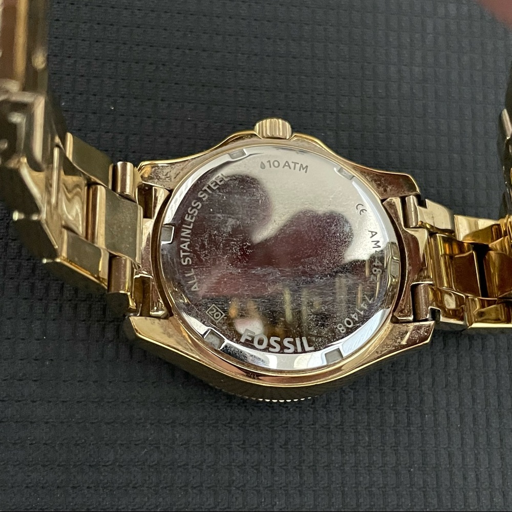 FOSSIL Riley Multifunction Gold-Tone Stainless Steel Watch - Picture 8 of 9